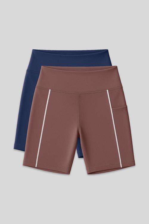 Standart Fit Basic 2li Paket Kahverengi-Parlament Kız Çocuk Biker Tayt - 75189