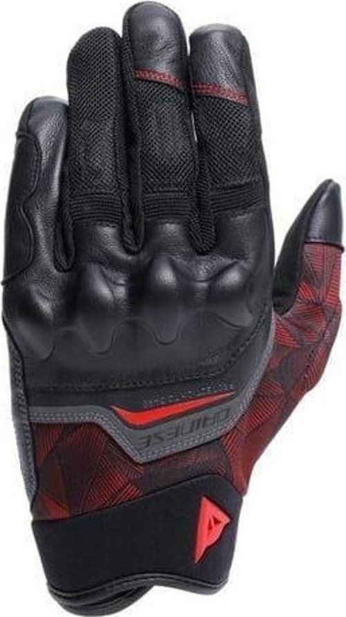 Ermex Black Red Lava Tekstil Korumalı Motosiklet Eldiven