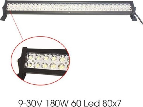 Offroad Led Bar 80 cm 180 W 60 LED Delici/yayıcı Beyaz Işık Tepe Lamba Tavan Panjur Projeksiyon