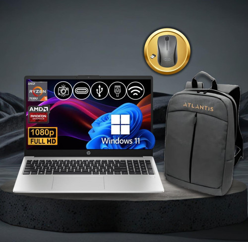 255 G10 Ryzen5-7530U 32GB 512GB Nvme SSD 3C3Y9ES ATL69 O/B 15.6" Win11Pro Notebook + Çanta & Mouse