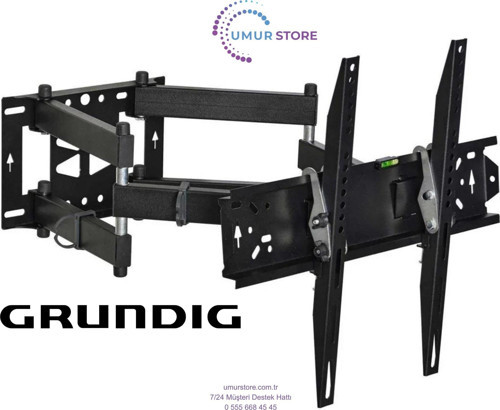 Grundig 85” Uyumlu Hareketli Televizyon Askı Aparatı-90 Kg