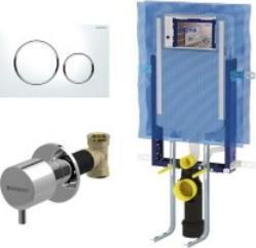 Sigma20 Yuvarlak Gömme Rezervuar Seti, Krom/Parlak Beyaz