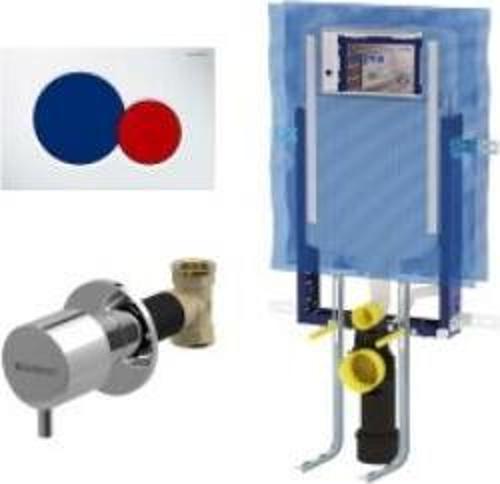 Sigma01 Yuvarlak Gömme Rezervuar Seti, Kids Mavi/Kırmızı