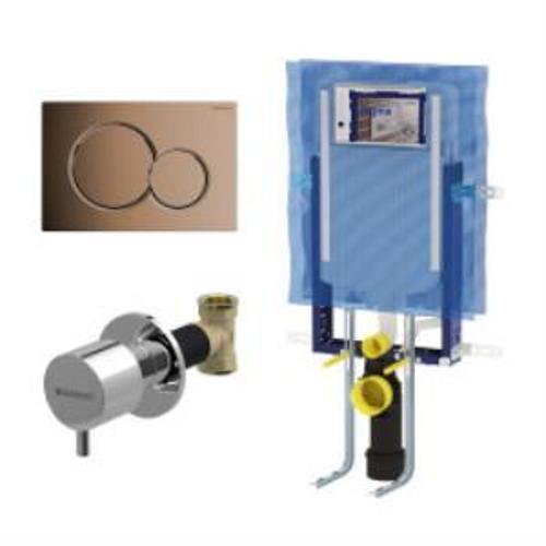 Sigma01 Yuvarlak Gömme Rezervuar Seti, Parlak Prinç