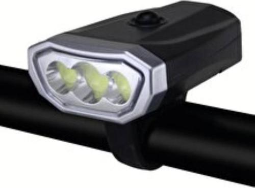 Su Geçirmez Kornalı Pilli 3 COB Ledli Bisiklet Scooter Feneri -Bisiklet Aydınlatma Farı