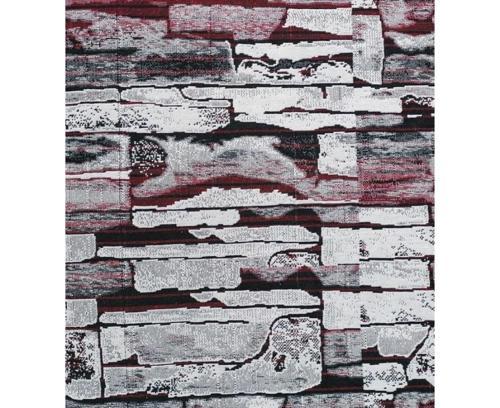 2Lİ Polo Life Savan 4m2 Pamuklu Lastiksiz Halı Örtüsü (170x245)-Taş Desen Bordo