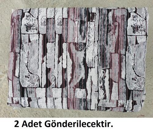 2Lİ Polo Life Savan 4m2 Pamuklu Lastiksiz Halı Örtüsü (170x245)-Taş Desen Pudra