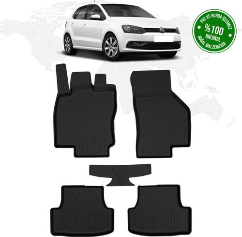Volkswagen Polo 6 2017–2021 4D Havuzlu Paspas Seti – Tpe, Kaymaz Ve Sabitlemeli