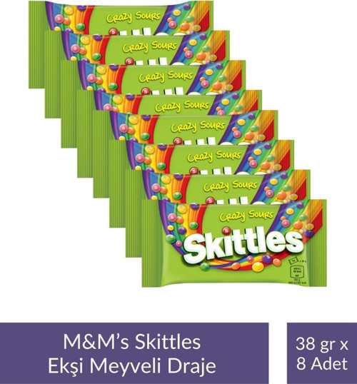 Ekşi Meyveli Draje 38 gr x 8 Adet