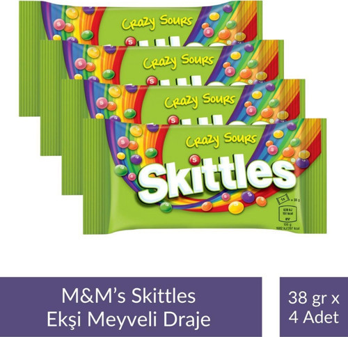 Ekşi Meyveli Draje 38 gr x 4 Adet