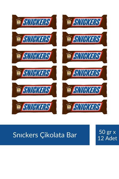 Snıckers Çikolata Bar 50 gr x 12 Adet