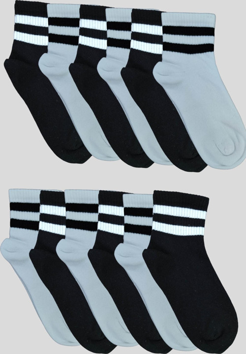 Erkek 12 Çift Yarım Konç Dikişsiz Spor Çorap Kolej Premium Seri