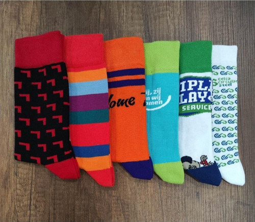Unisex 6'Lı Renkli Happy Socks Desenli Soket Çorap