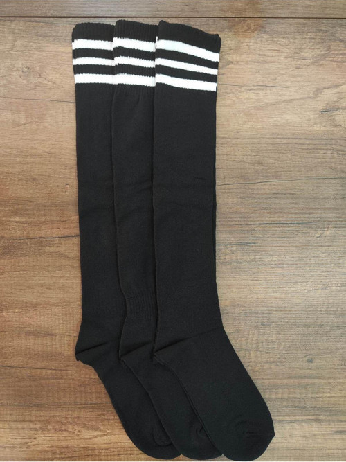 Unisex 3 Çift Futbol Çorabı Uzun Tozluk Halı Saha Çorabı Pamuklu
