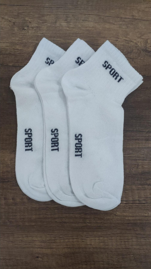 Erkek 3'Lü Yarım Konç Spor Çorap Ekonomik