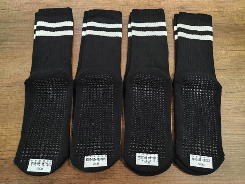 Unisex 4 Çift Altı Kaydırmaz Spor Çorap Pamuklu Taban Altı Havlu Anti Slip Stop