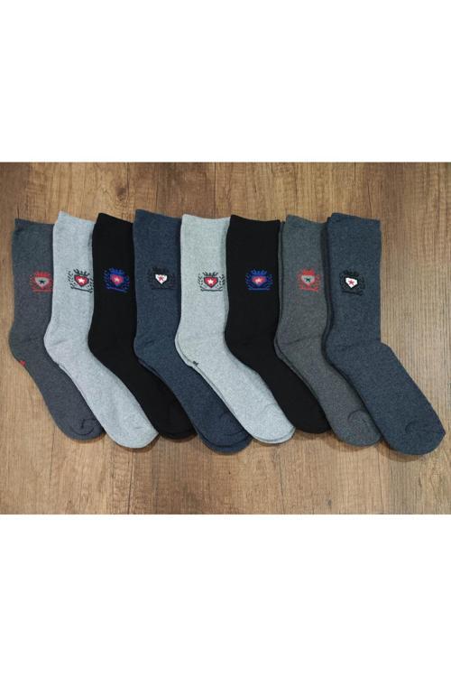 Çocuk Havlu Çorap 8 Çift Pamuklu Kalın Kışlık