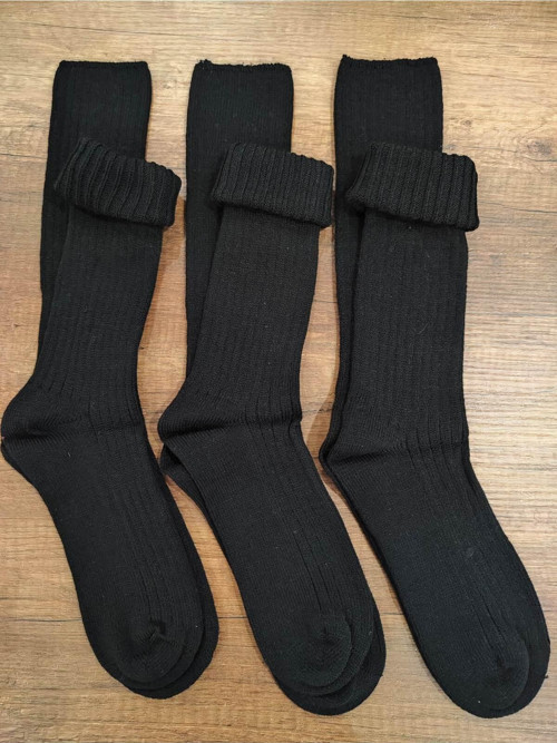 Kadın Diyabetik Dizaltı Yün Çorap 3 Çift Kalın Kışlık Gerçek Yün