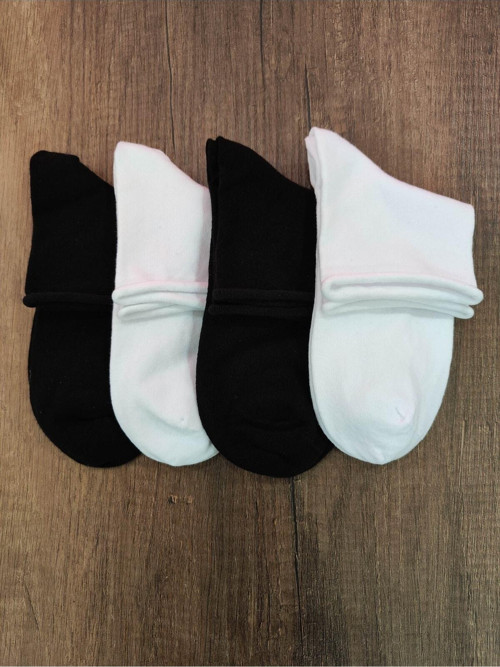4 Çift Kısa Konç Lastiksiz Diyabetik Çorap Pamuklu Dikişsiz Premium Seri