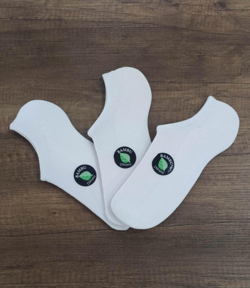 Unisex 3 Çift Bambu Dikişsiz Görünmez Spor Yakkabı Çorabı Sneakers