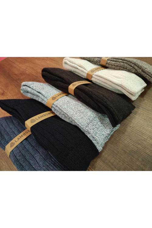 6 Çift Kışlık Kalın Yün Çorap Kaliteli Lamswool