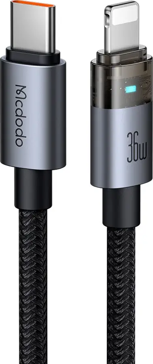 CA-6940 36W Typec iPhone Şarj ve Data Kablo 1.2Mt - Siyah