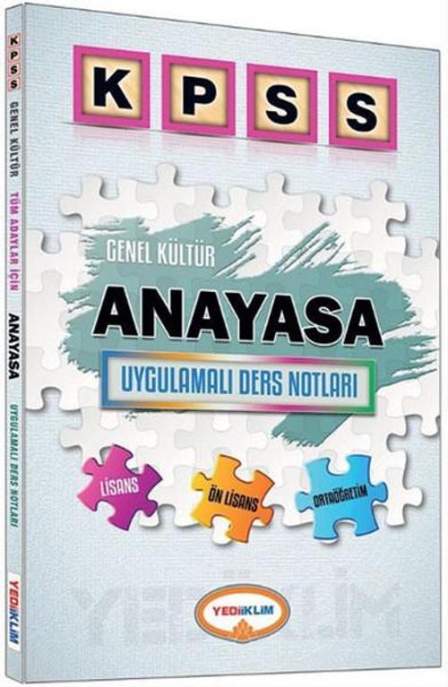 Yediiklim KPSS Uygulamalı Anayasa Ders Notları