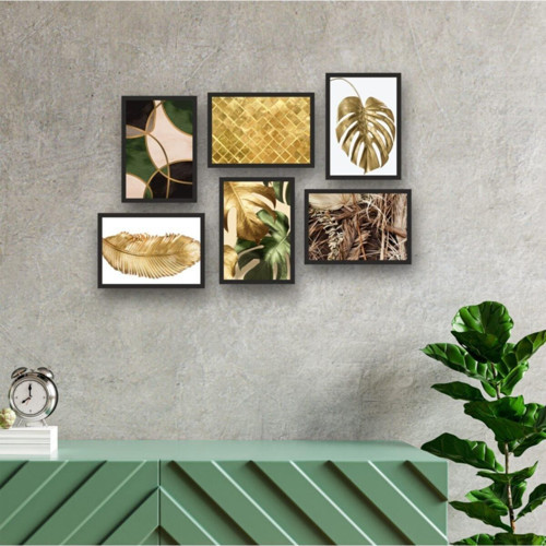 6 Parça Çerçeve Görünümlü Mdf Tablo Seti