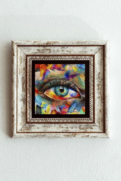 Göz Çerçeveli Taş Tablo , Çerçeveli Taş Duvar Dekoru-enkcrcvtbl-00187