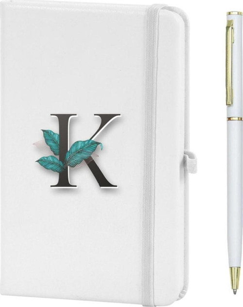 K Harfi Çiçek Baskılı Defter