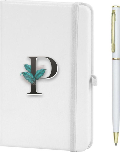 P Harfi Çiçek Baskılı Defter