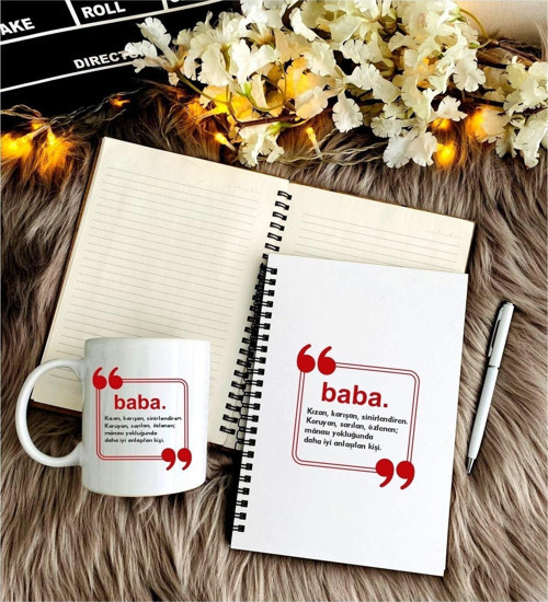 Babalar Günü Kalem, Defter Ve Kupa Seti