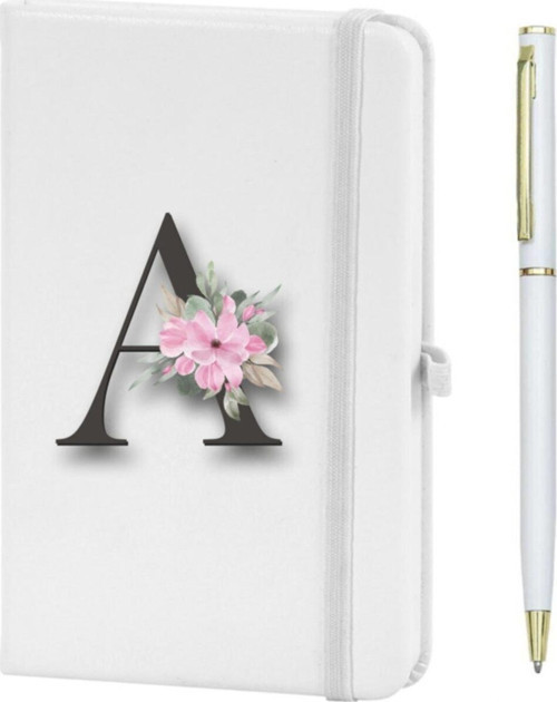 A Harfi Çiçek Desen Baskılı Defter