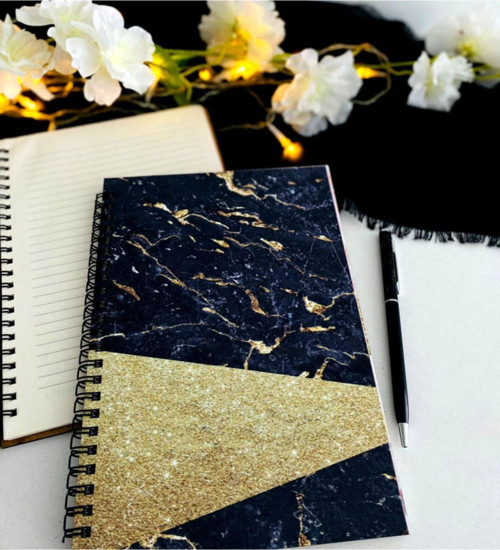 Siyah Gold Defter Kalem Seti