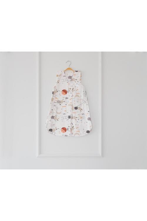 Kışlık Organik Torba Uyku Tulumu 1 Tog Pamuklu Pazen Bebek Tulumu