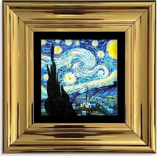 Van Gogh Çerçeveli Taş Tablo