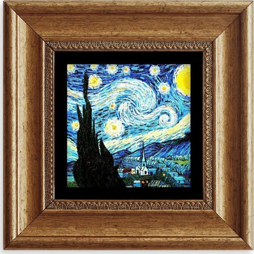 Van Gogh Çerçeveli Taş Tablo