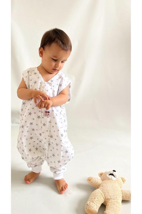 Yazlık Müslin Uyku Tulumu, Organik Pamuklu Çocuk Ve Bebek Tulumu 0,5 Tog