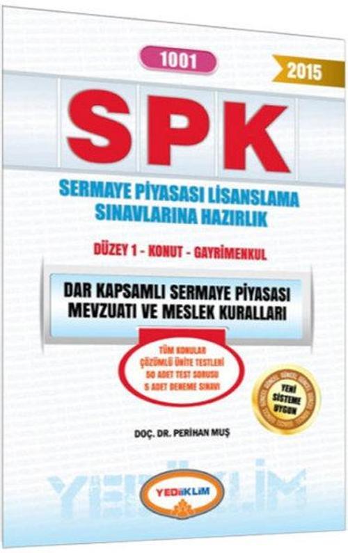 Yediiklim SPK 1001 Dar Kapsamlı Sermaye Piyasası Mevzuatı ve Meslek Kuralları
