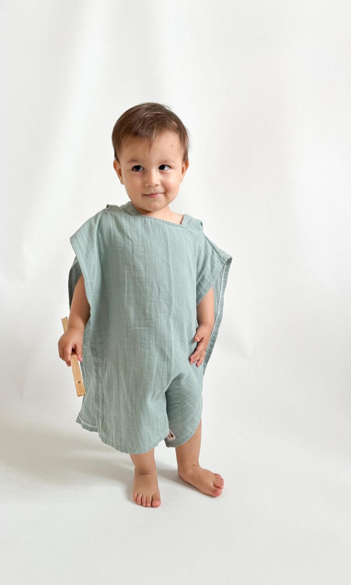 Müslin Çocuk Pançosu, Bebek Plaj Havlusu, Deniz Havuz Bornozu, Unisex Havlu
