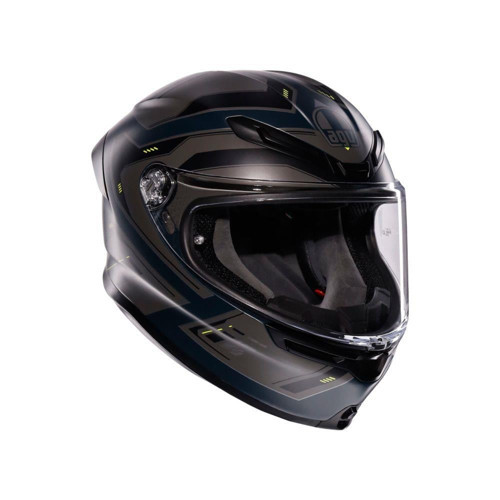 Motosiklet Kaskı K6 Mplk Enhance Matt Grey Yellow Fluo