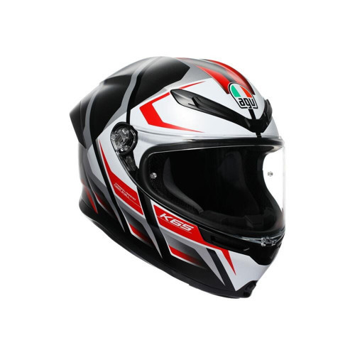 Kapalı Motosiklet Kaskı K6 S Mplk Karve Mat Black Wht Red Configuration