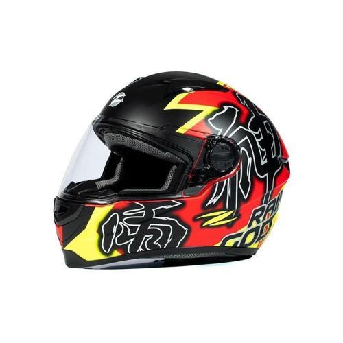 Zs-811A Al-31 Mat Red Fluo Yellow Motosiklet Kapalı Kask