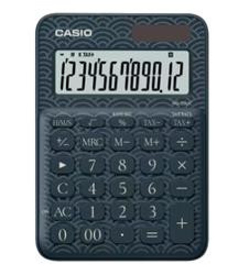 MS-20UC-JBU 12 Hane Lacivert Desenli Masa Üstü Hesap Makinesi