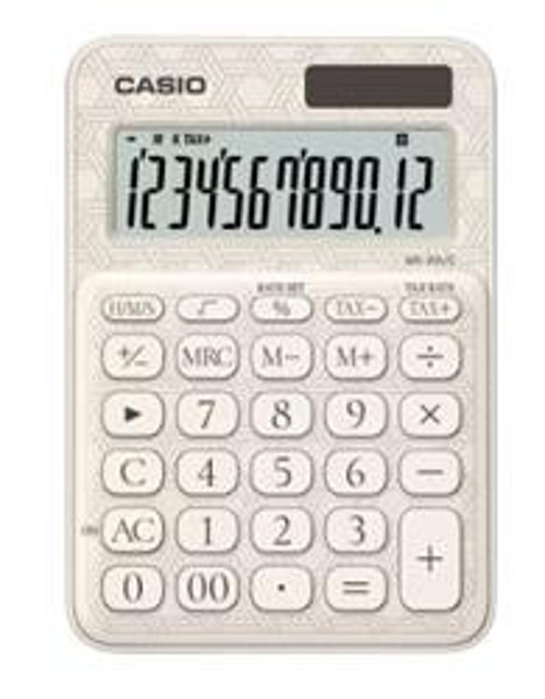 MS-20UC-JWE 12 Hane Beyaz Desenli Masa Üstü Hesap Makinesi