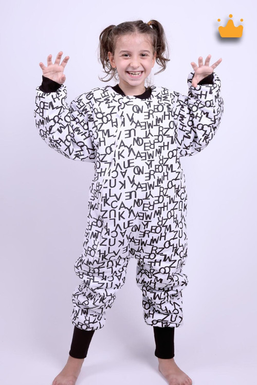3-9 Yaş 2.5 Tog Kara Kartal Pençesi Çarşı Taraftar Elyaf Dolgulu Unisex Çocuk Uyku Tulumu 6