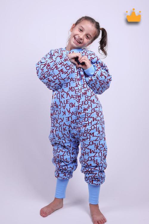 3-9 Yaş 2.5 Tog Karadeniz Fırtınası Vira Taraftar Elyaf Dolgulu Bordo Mavi Uyku Tulumu 6020