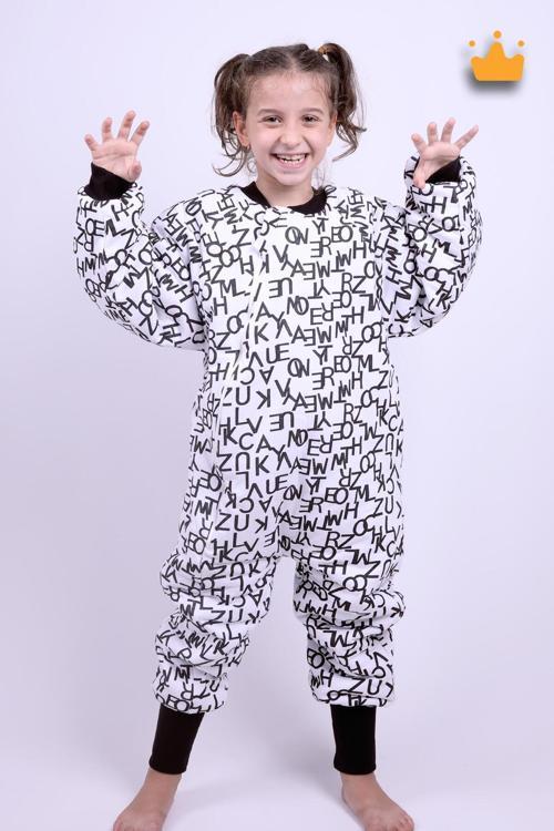 3-9 Yaş 2.5 Tog Kara Kartal Pençesi Çarşı Taraftar Elyaf Dolgulu Unisex Çocuk Uyku Tulumu 6