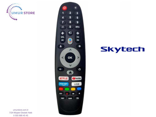 Skytech 65ST3305 Uyumlu Mikrofonlu Smart Televizyon Kumandası