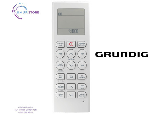 Grundig 5401460399 Uyumlu Klima Kumandası-Eşdeğer